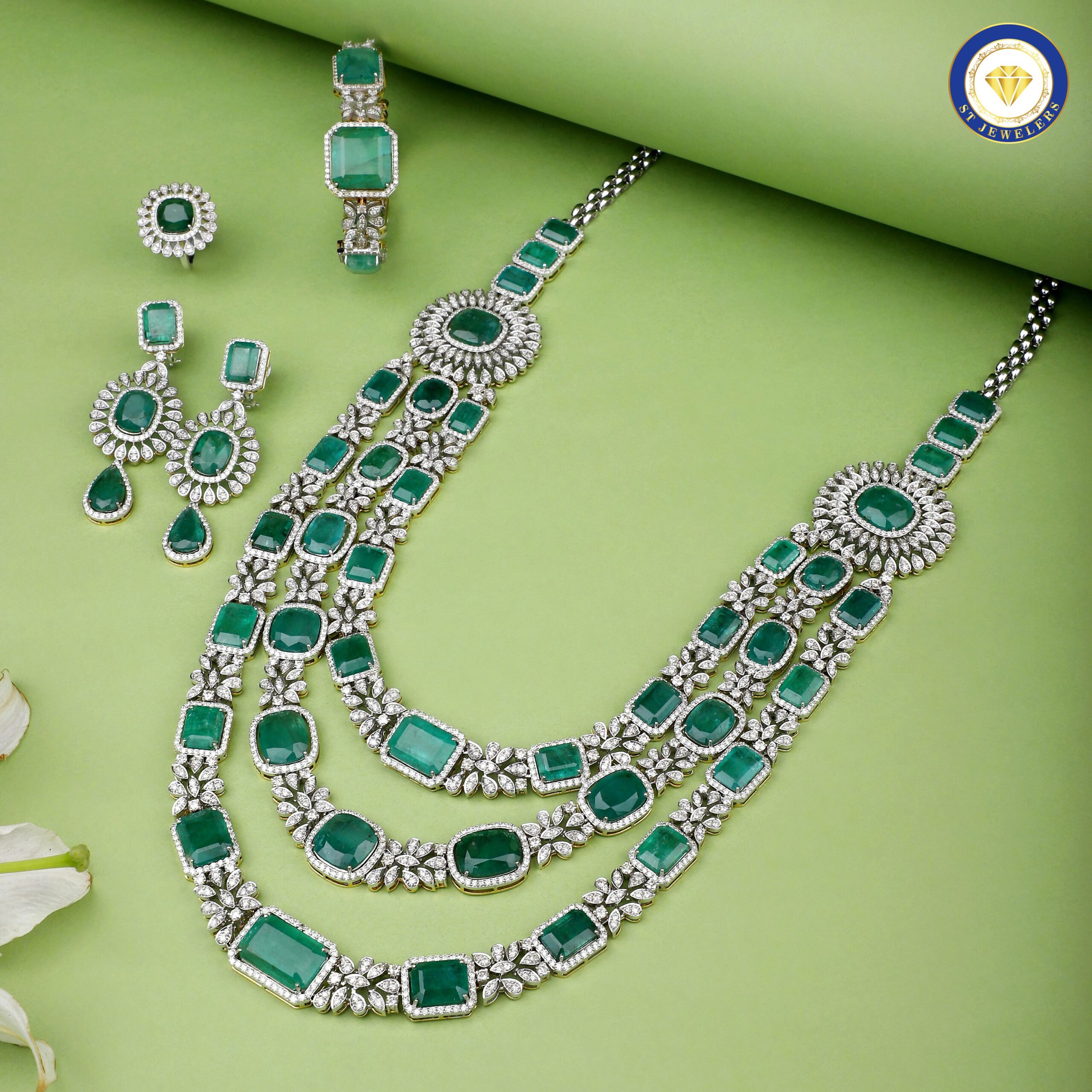 Green Goddess Bridal Necklace