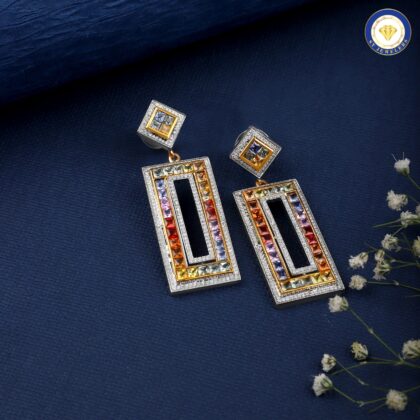 Rainbow Abstract Earrings