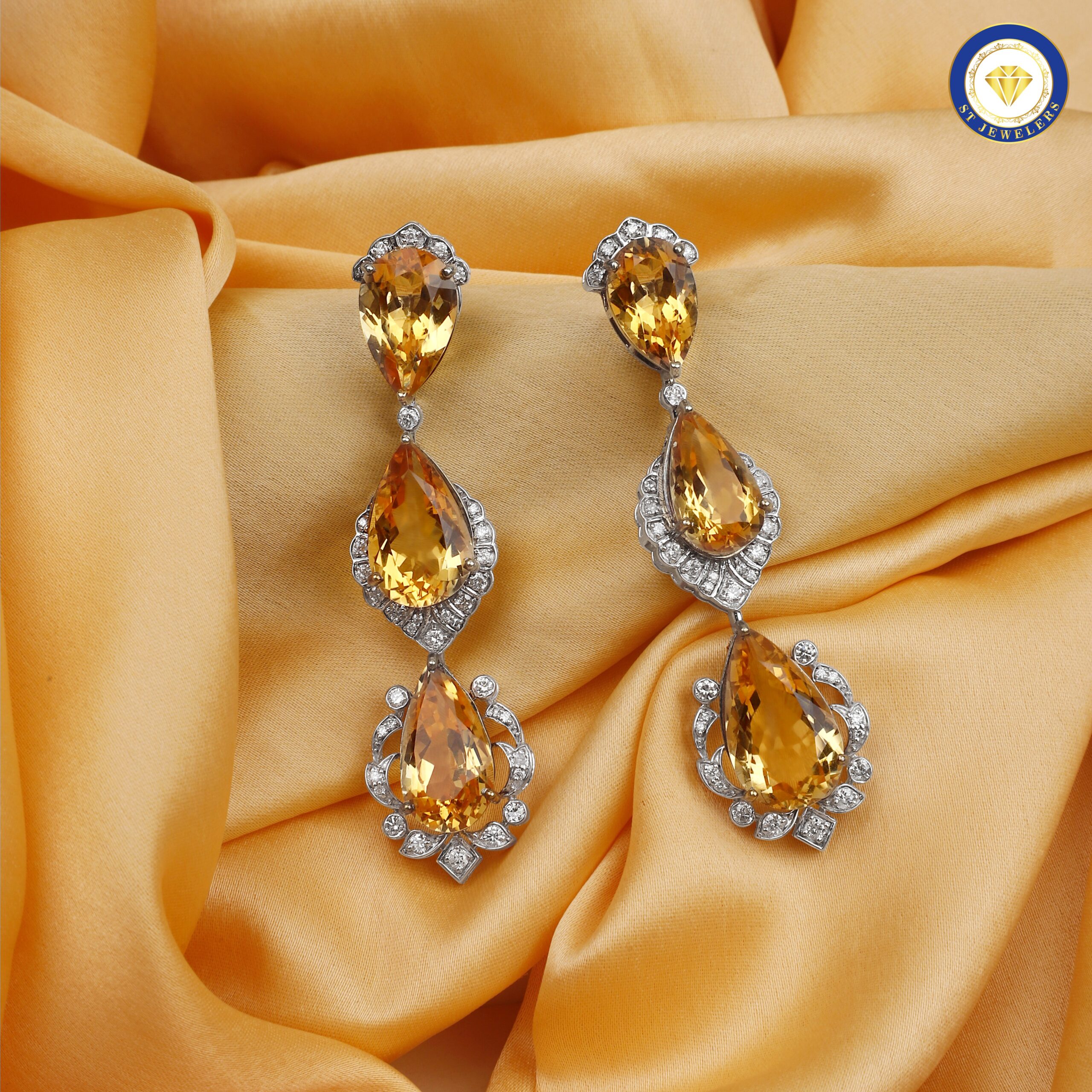 Artistic Citrine Earrings