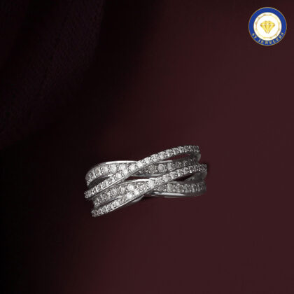 Waves of Diamonds Ring